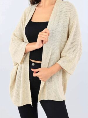 CARDIGAN PUNTO CALADO MUJER