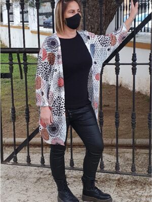 CHAQUETA CALADO MUJER GEOMETRICO