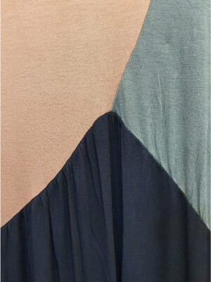 Vestido largo mujer tricolor