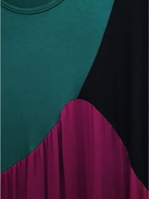 Vestido largo mujer tricolor
