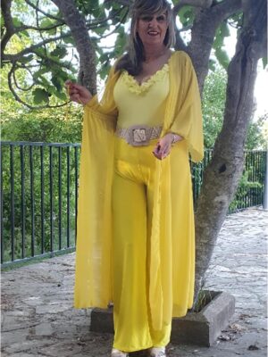 Kimono mujer semitransparente