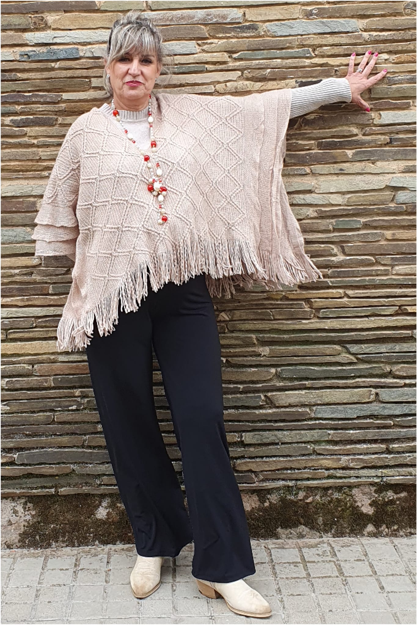 Cárdigan Casual Para Mujer, Manga Farol, Frente Abierto, Cárdigan Largo, Elegante, Holgado, Tejido De Punto, Azul